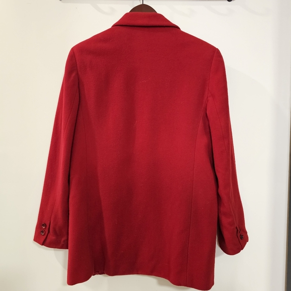 VTG | Korinna Crimson Red Wool & Cashmere Blend Blazer Jacket - Small to Medium - Picture 6 of 8